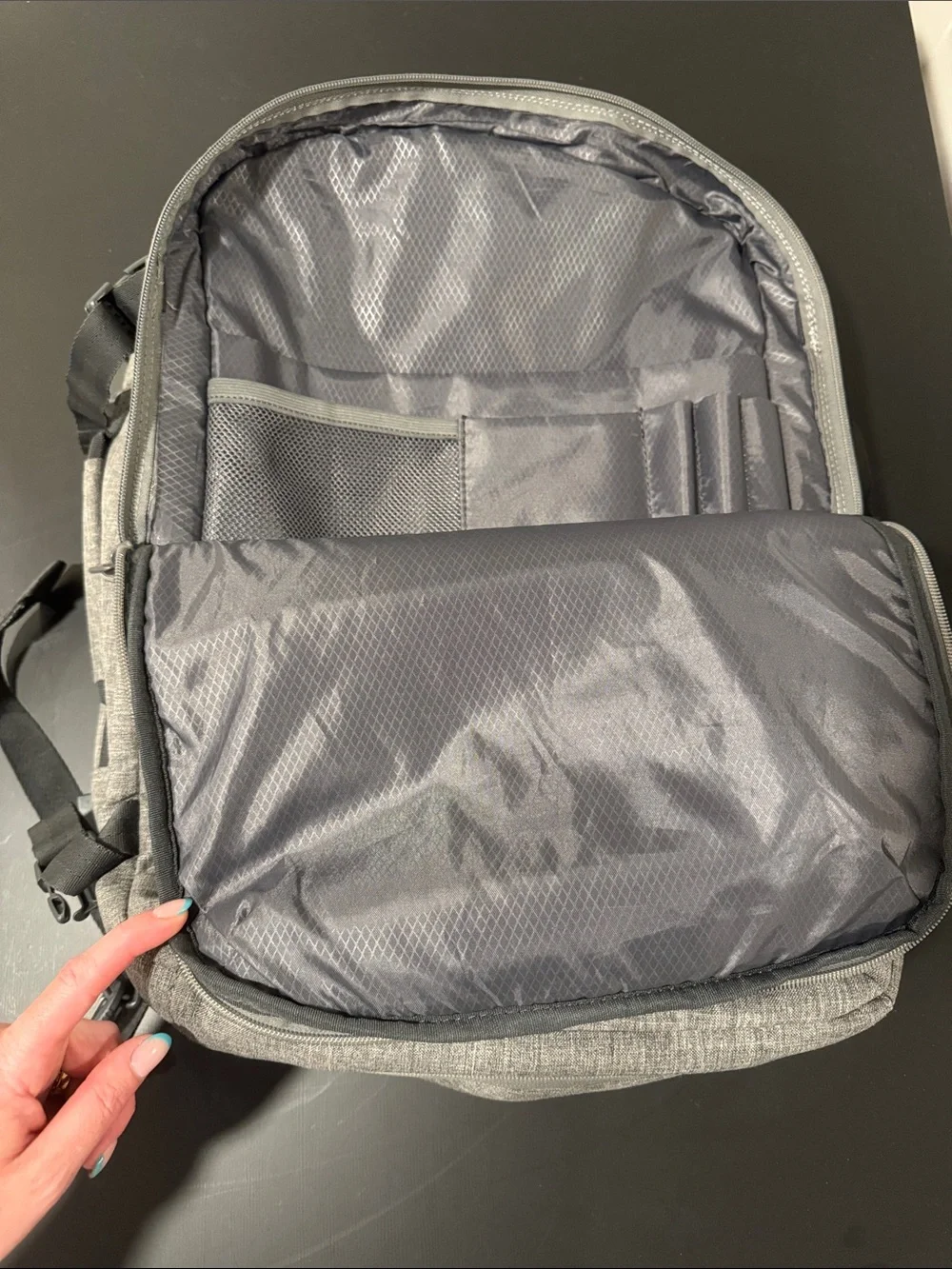 Gray Carryon Clamshell Backpack Shoulder Bag